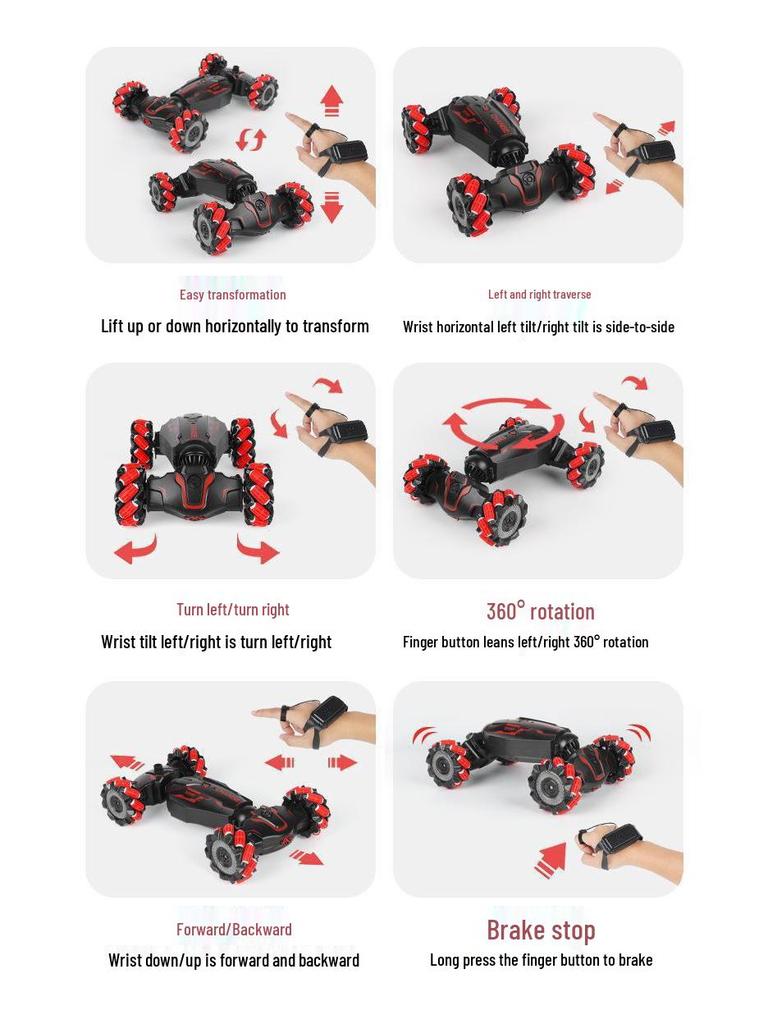 Gesture-Controlled Drifting Stunt Car with Lights & Spray - Off-Road Electric Toy for Kids