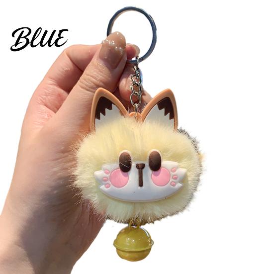 Plush Rabbit Keychain Ear Soft Ball Charm Key Chain Car