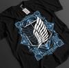 Attack On Titan Shirt Eren Yeager Tshirt Anime Neutral Pattern Tshirt Mens and Womens Summer Cotton Loose Fashion Top