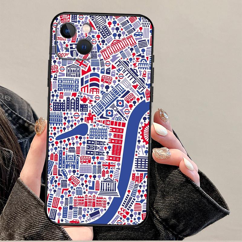 London British Union Jack Phone Case For iPhone 17 Pro Max 17 Air 14 13 12 11 15 16 Pro Max Mini 16 Plus 16e Cover