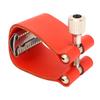Saxophone Mouthpiece Ligature Red Leather Strap Sax Mouthpiece Ligature Fastener with Adjustment Screw