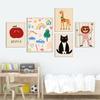 Cartoon Kids Wall Art Prints and Posters Playful Nursery Pictures Scandinavian Kids Room Decor Modern Playroom Canvas Painting