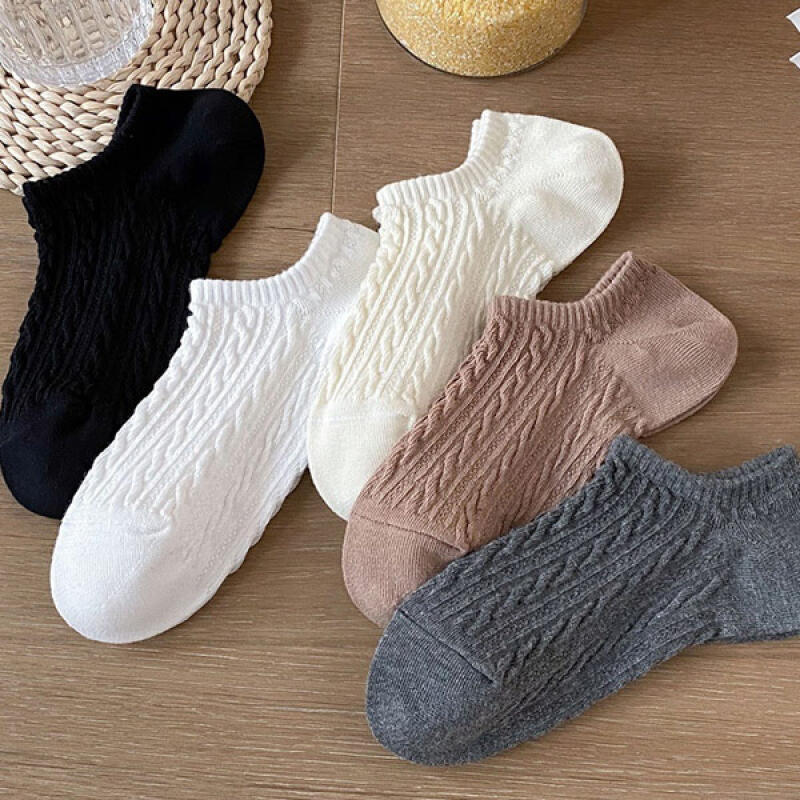 Boyni Minimalist Knotted Ankle Socks 6 Colors ivory