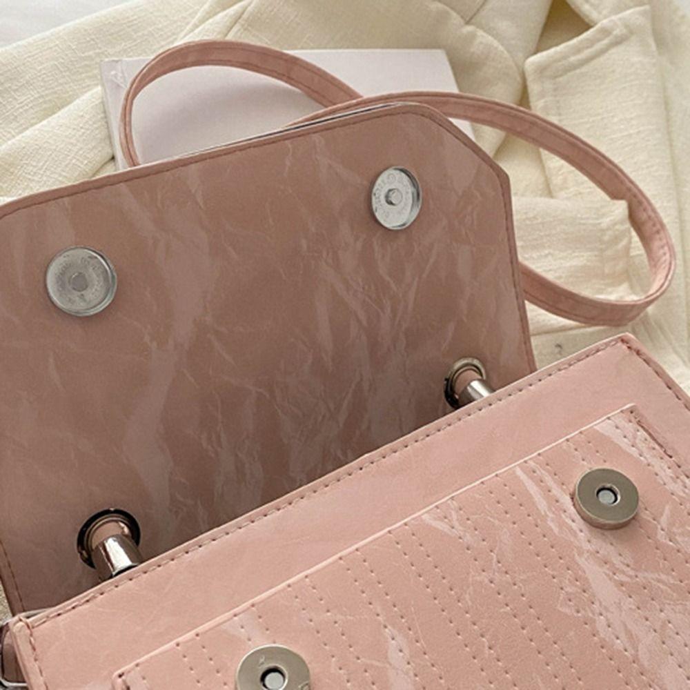 Simple Bow Crossbody Bag Fashionable Leather Handbags Y2K Trend Underarm Bag  Women