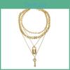 Chic Flerlagers Nyckellås Halsband Modernt Geometriskt Legering Statement-smycke
