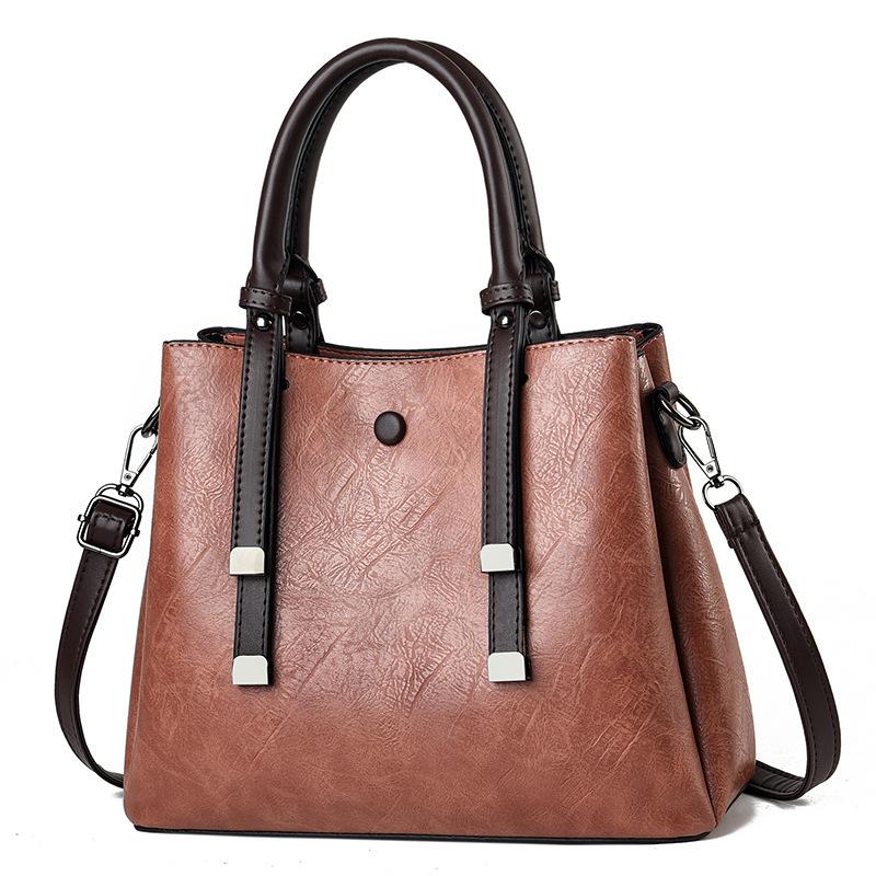 Women Elegant Handlebag Multiple Pockets Larger-Capacity Leather Single Shoulder Bags Work Commute Crossbody Bag With Handle