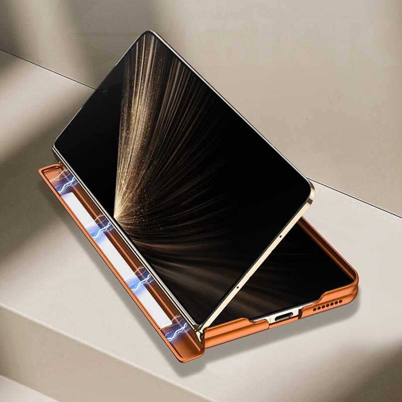 For Honor Magic V5 Case Magnetic Phone Hinge for Magsafe Wireless Charge Plastic Matte Ultra-thin Cover for Honor Magic V5 Case