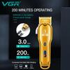 VGR V-650 Professional Hair Clipper Metal Housing 2000mAh Lithium Battery Cordless Hair Trimmer for Men Beard Trimmer Barber Hair Home Hair Trimming