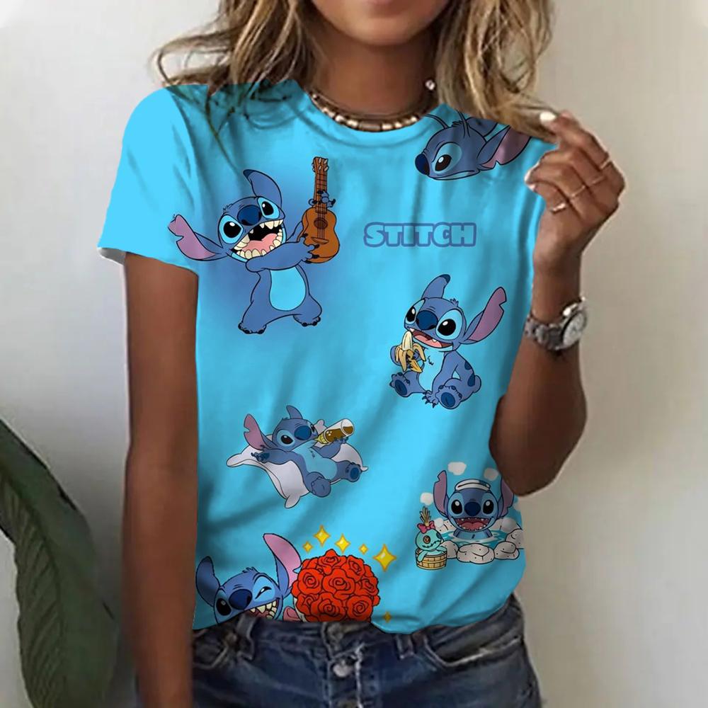 

New printed women s T-shirt, round neck top, 3D printed T-shirt, women s clothing 5XL