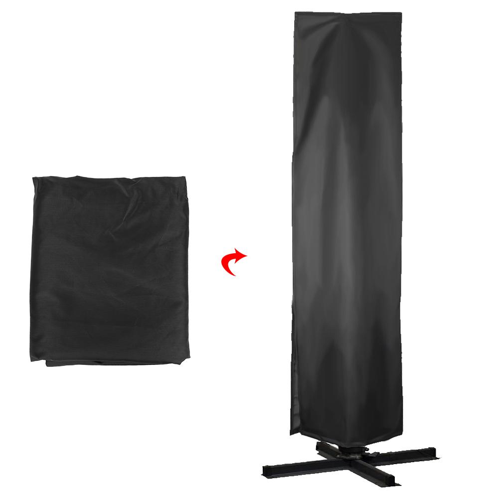 Outdoor Oxford Cloth Black Waterproof Dustproof Anti UV Umbrella Cover Protector(262x89cm)