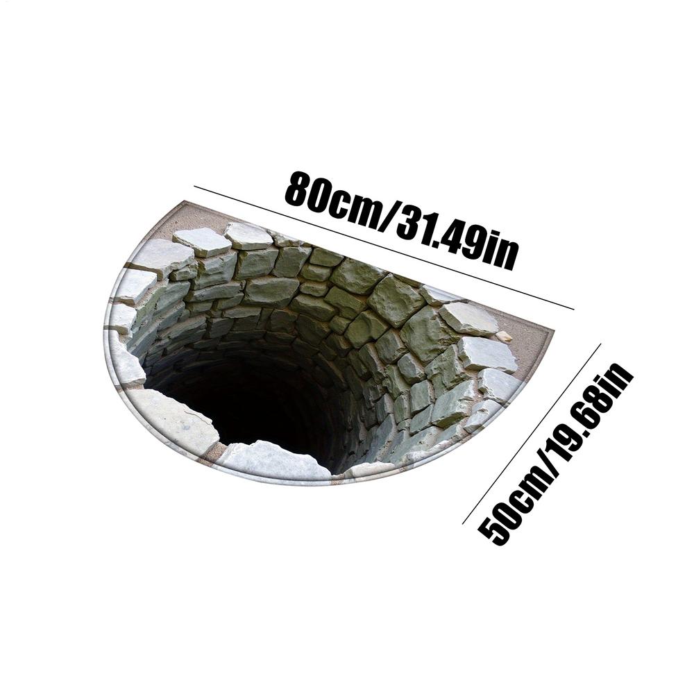 

New 3D optical illusion rug Soft Washable Non-Slip Home entrance doormat Bathroom absorbent visual trap mat Kitchen Floor Mat