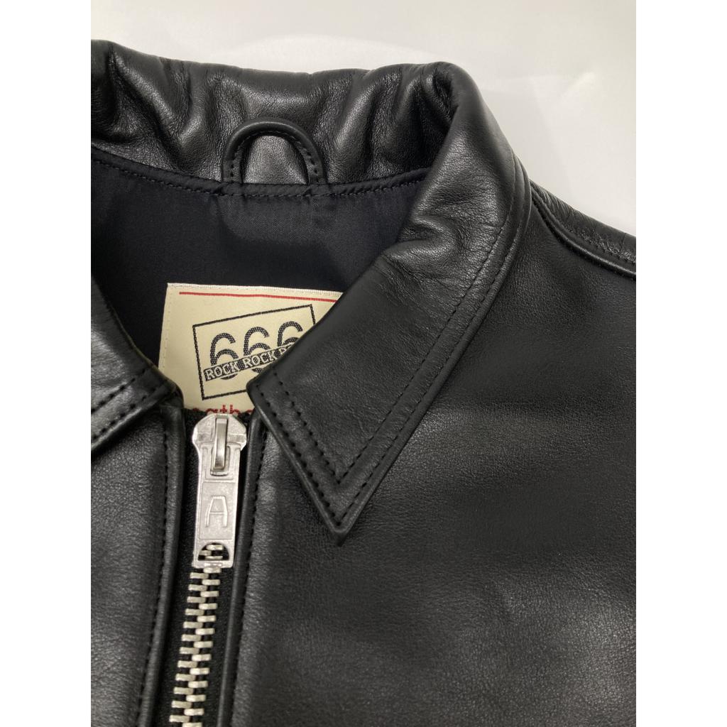 666 Black LETHER WARE Rider's Jacket Jacket 40 blackUsed