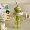 Water bottle summer large large capacity water cup girls high value ice cup straw cup student sports tea separation cup