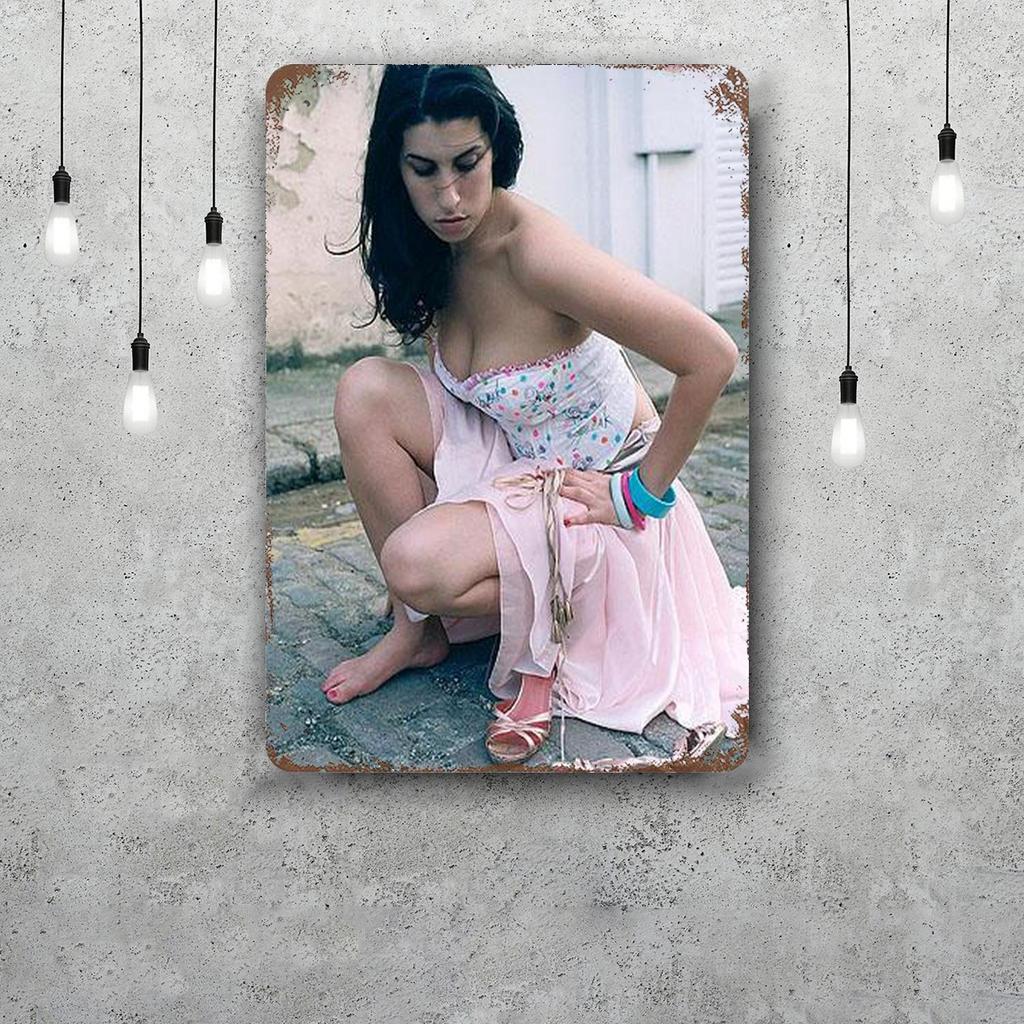 Amy whinehouse Klassiek Poster Roestig Metalen Plaat Retro Decoratief Bord Bar Man Cave Garage Club Metalen Bord Wanddecoratie