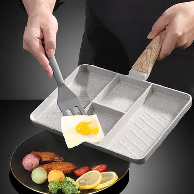 4 in 1 Langlebige Aluminium Bratpfannen Haushalt Antihaft-Kasserolle Frühstückspfanne Steakpfanne Kochtöpfe Küchenutensilien
