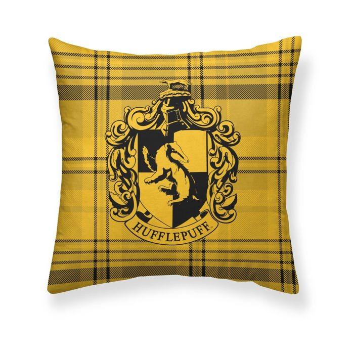 Housse De Coussin - Belum - Modèle Hufflepuff - 100% Coton Biologique - 5x5 Cm - Carré