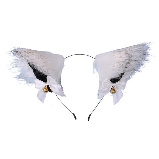 

Заколка для волос с длинными меховыми ушками, костюм в стиле аниме, заколка для волос, косплей