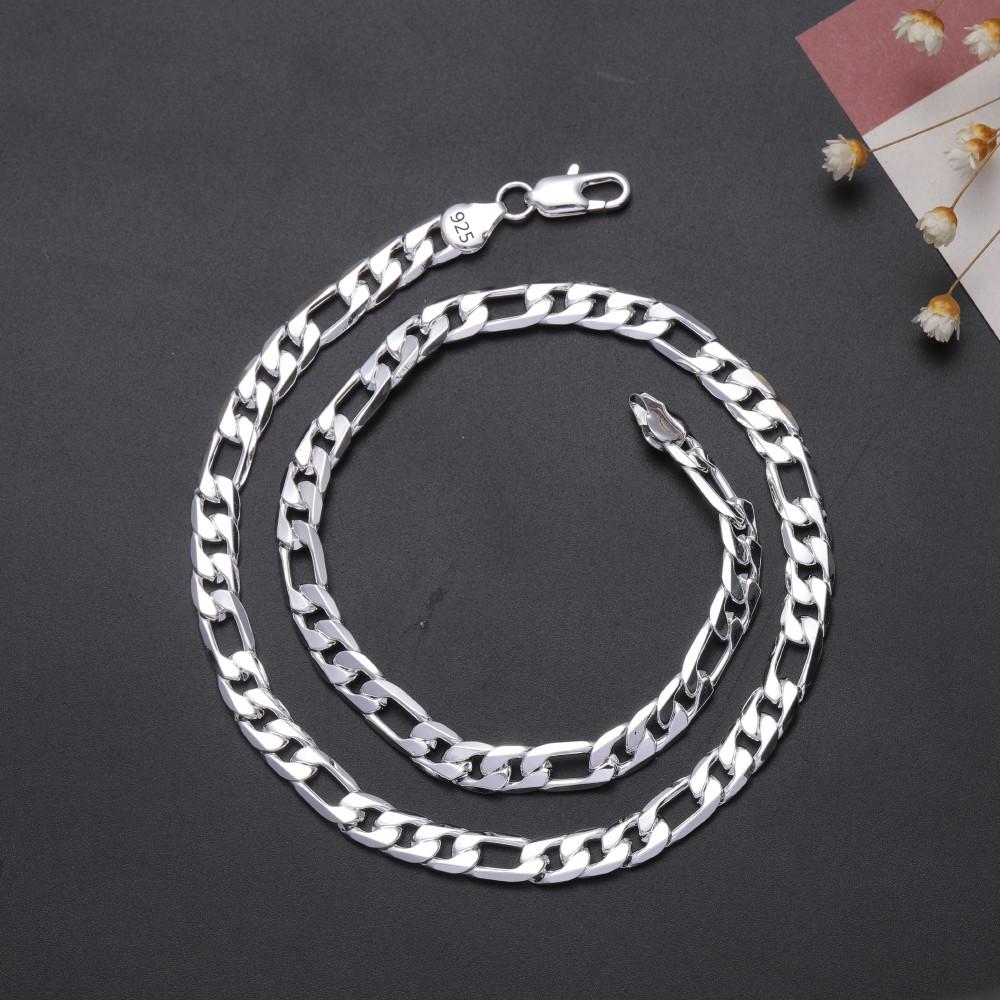 1MM 925 Silver Chain Fashion Sliver Necklace High Quality Snake Chain For Men And Women
