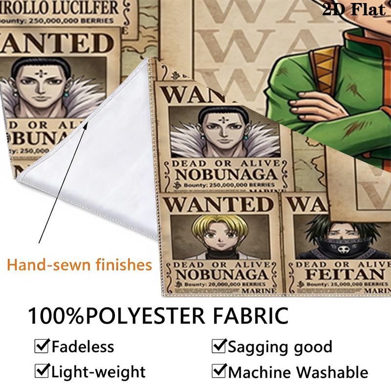 Hunter X Hunter Wall Tapestry Aesthetic Wall Hanging Printed Fabric Blanket Decorative Tapestries For Bedroom Living Room Home Decor