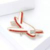 Korean Fashion Alloy Rhinestone Shell Airplane Brooches Exquisite High-end Women's Clothing Chest Flower Jewelry Brooch