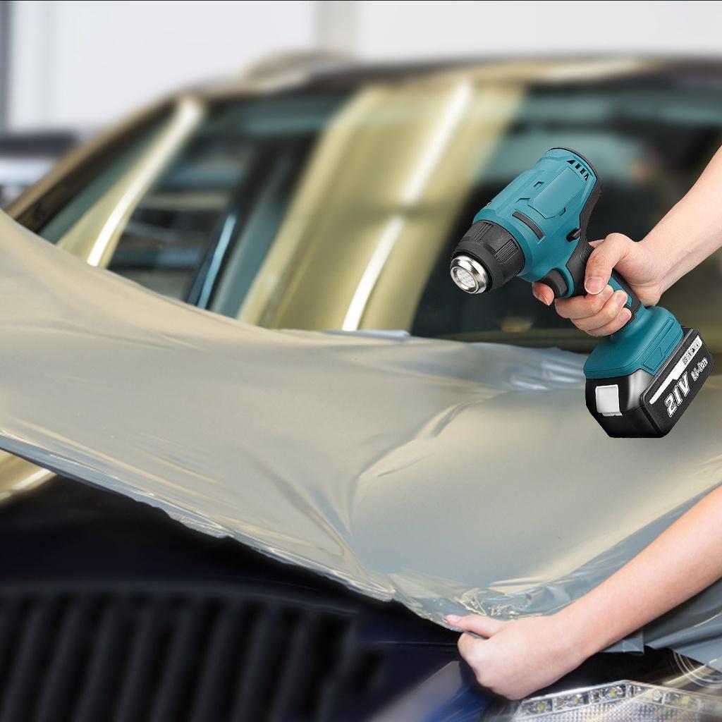 Pistolas de calor elétricas sem fio, 1000w, ar quente, ferramenta elétrica, secador para solda, ferramentas de embalagem retrátil, bateria de 18v