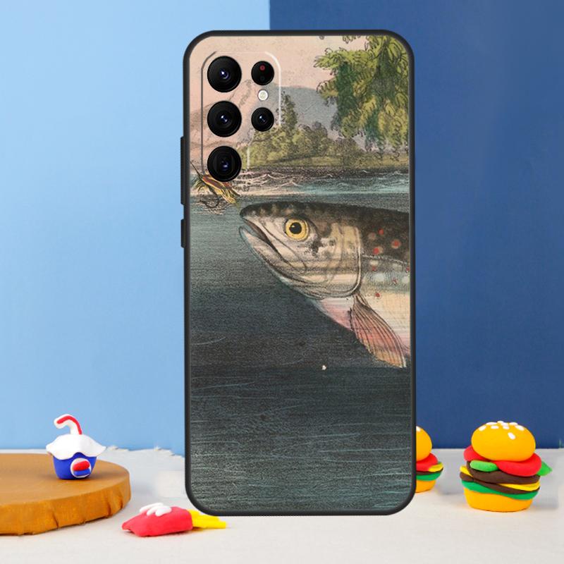 Trout Fishing Phone Case For Samsung Galaxy S25 Ultra S9 S10 S20 S21 S22 Plus S23 FE S24 Ultra Cover Coque