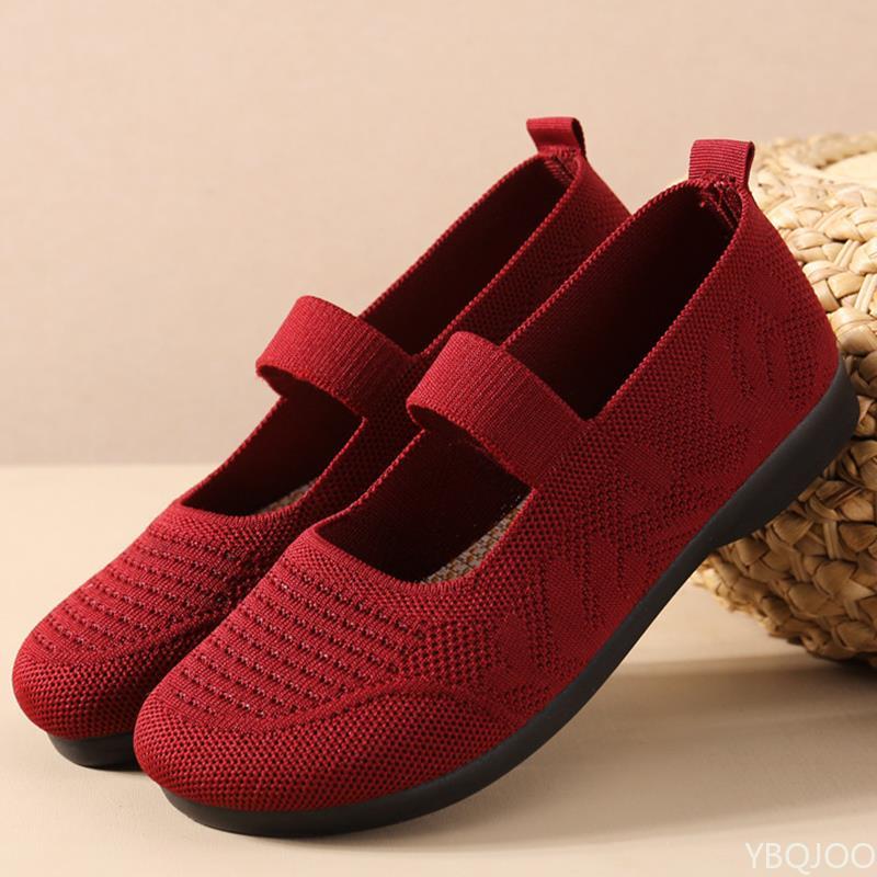 Mesh Breathable New Women's Sports Leisure Shoes Comfortable Soft Sole Flat Bottom Women's Vulcanized Shoes Large Size Sneakers