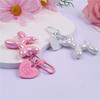 Balloon Dog Keychain Alloy Heart DIY Phone Case & AirPods Protective Earphone Case Pendant.