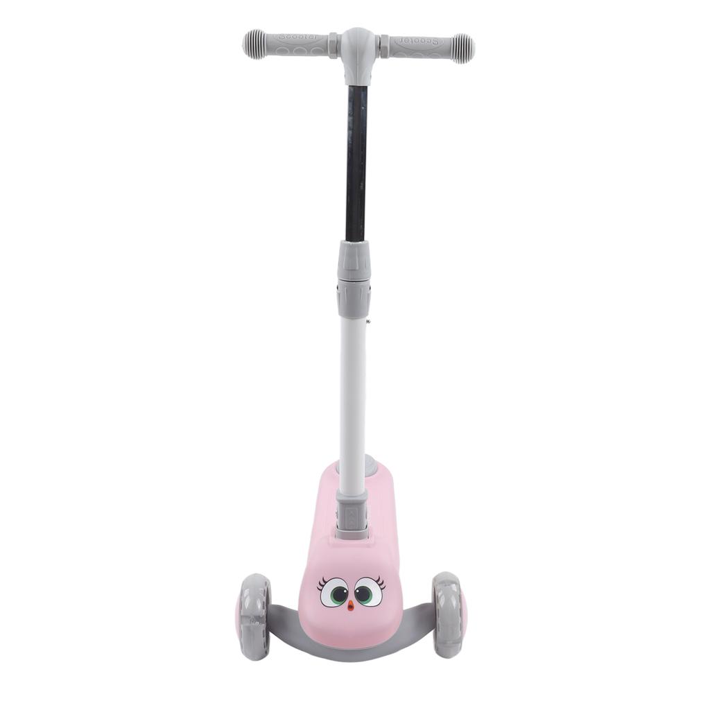 Dětská koloběžka 3 kola skládací světlo hudba výškově nastavitelná odrážecí koloběžka pro batole růžová