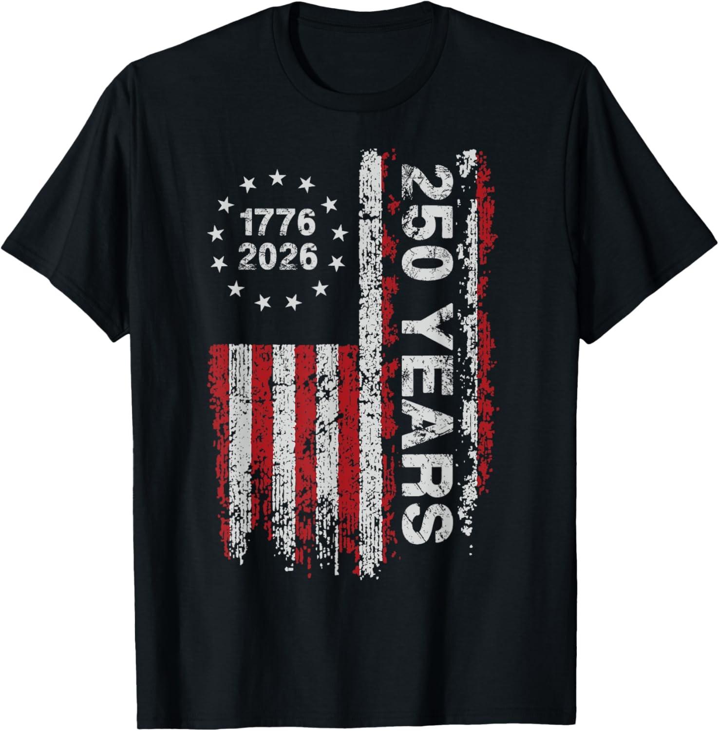 250 Years America Anniversary 250th Independence Day Freedom T-Shirt S