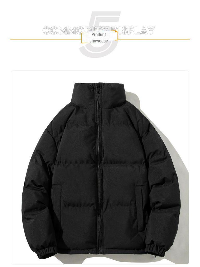 Unisex Korean-Style Winter Cotton Jackets: Fashionable, Large, Warm, Casual