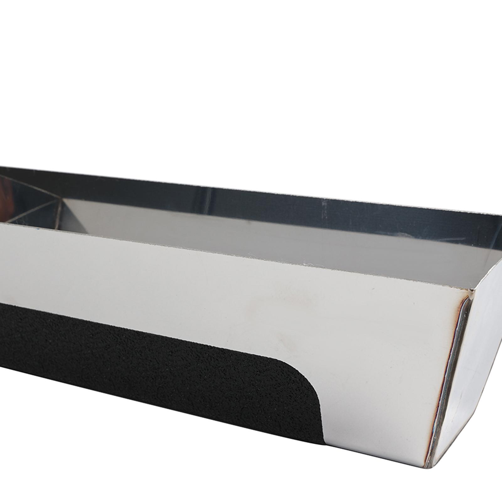 

with Anti Slip Pad Stainless Steel Mud Pan Ergonomic Hand Tool Nonslip Practical Rustproof Mud Board Drywall Mud Pan for DIY 10 inch