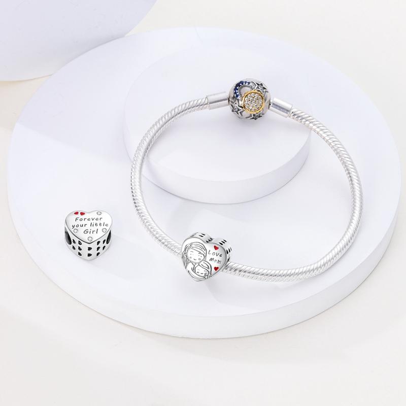 Charms Copper Motherly Love And Family Affection Beads Fit Charms Plata Original Bracelet Beads Women Jewellery Making
