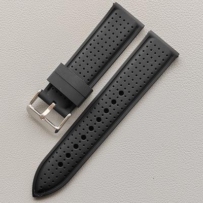 20mm 22mm 24mm Soft Silicone Rubber Watch Strap Men Women Sport Waterproof Breathable Wrist Band Replace Bracelet for Samsung