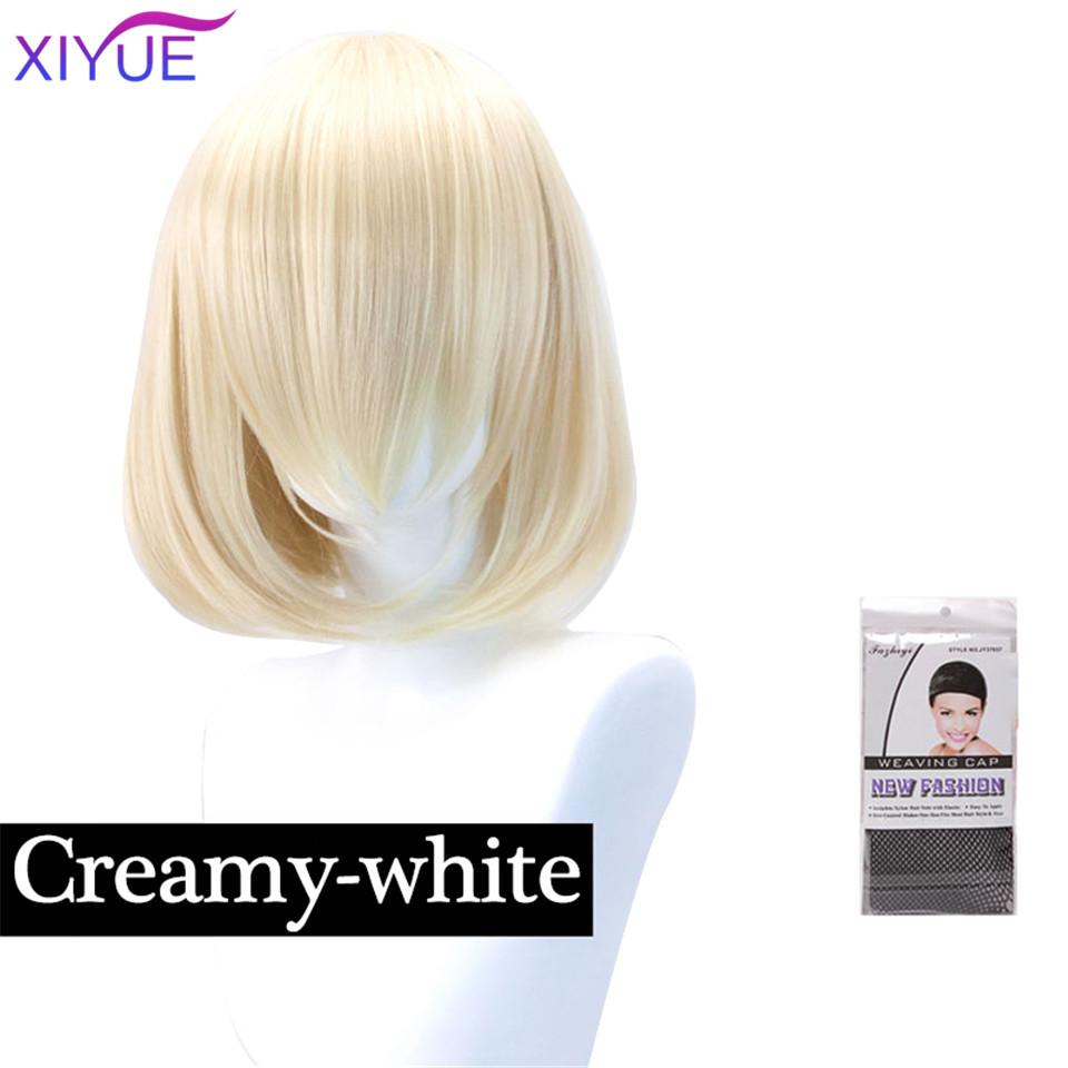 Perucă sintetică zilnică cu val mediu violet Umbre pentru femei negre albe Cosplay din fibre naturale păr fals rezistent la căldură peruci ondulate