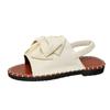Fashion Beach Outdoor Ladies Shoes Women Slippers Summer 2025 Platform Wedges Low Heels Bow Tie Peep Toe Fashion Sandals Slides Women