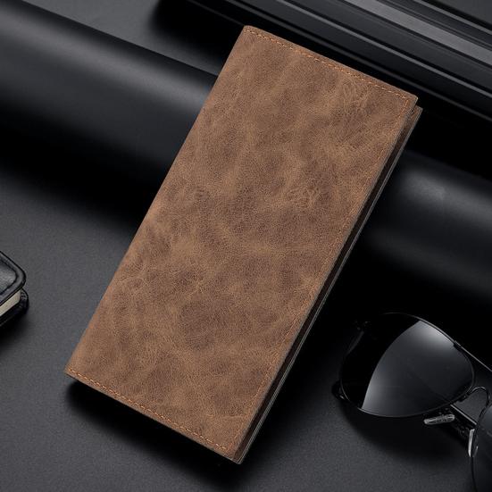 Erkek Bifold Cüzdan Çoklu Kart Yuvalı Uzun Cüzdan Kredi Kartı Tutucu Günlük veya İş Kullanımı için Kimlik Pencereli El Çantası