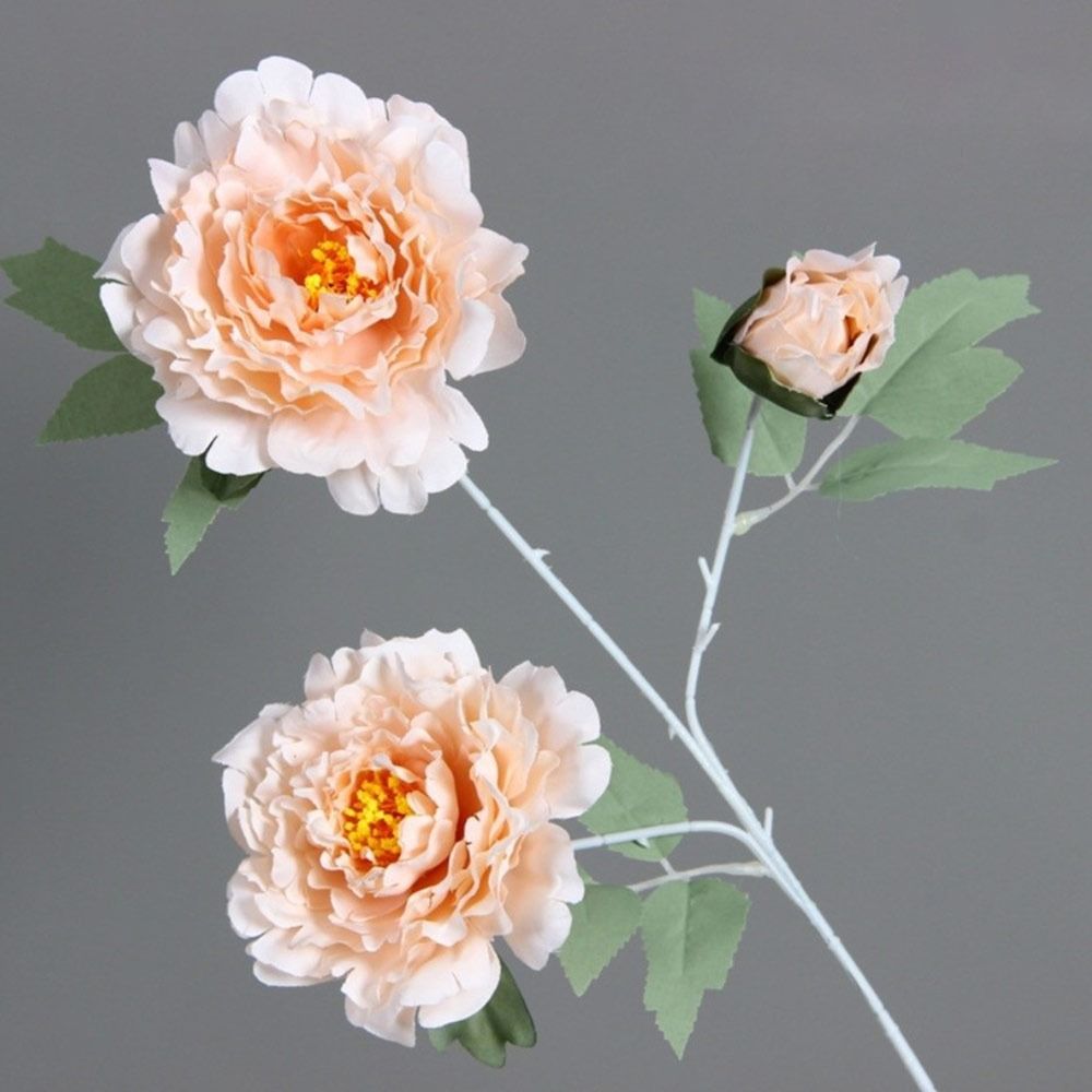 3 Heads Artificial Peony Flower DIY Flower Silk Flowers Bouquet Realistic Floral Arrangement Simulation Flowers