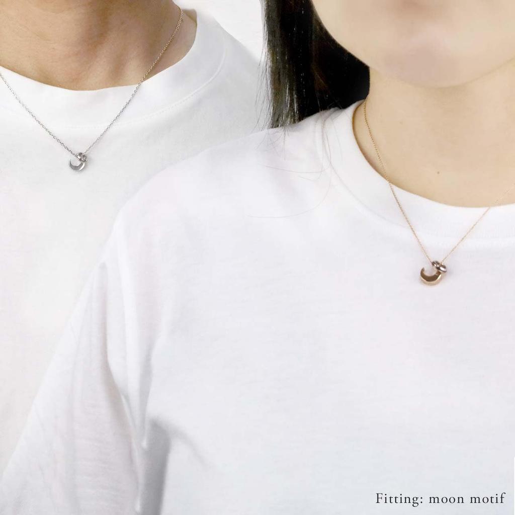 Pair Real Red Stainless Hypoallergenic To Leave For Couple Pair Accessory [e-housekiya] Necklace, Moon, Thread, Steel, Metal, On, Simple, Adults,