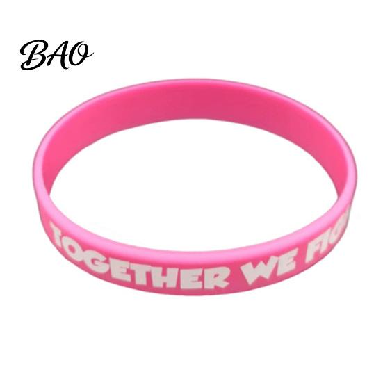 Encouragement Bracelet for Women Health 6 Pcs Breast Cancer Awareness Bracelets Women, Pink Ribbon Silicone Wristbands Wristbands, Hope Faith Strength