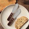 Stainless Steel Butter Western Cutlery Bread Jam Wooden Long Handle Butter Spatula Pastry Cream Scraper 6