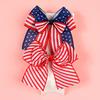 Patriotic Double-Layer Bow Hair Clip American Flag Patriotic Bows Independence Day Holiday Hair Accessory