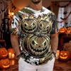 Men's Halloween Short Sleeve T-Shirt Casual Round Neck Top for Holiday Celebration