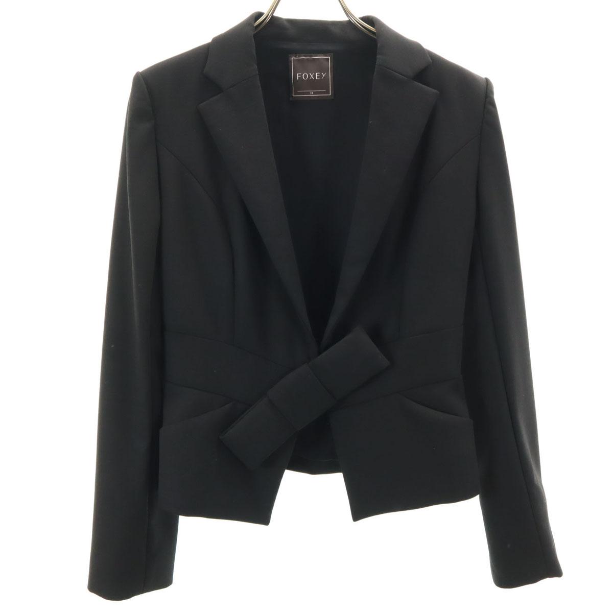 

FOXEY сделано в Японии приталенный пиджак 38 черный Мужской Б/У