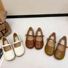 Weiß Runde Kopf Flache Flache Mund der Einzelnen Schuhe Weibliche Sommer Retro Weichen Boden Mary Jane Schuhe