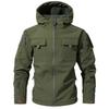 Men'S Loose Jacket Fashionable Multi Pocket Hooded Jacket