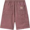 Carhartt WIP Solid Color Elastic Straight Leg Casual Shorts Men Shorts Red I0304802OSGD