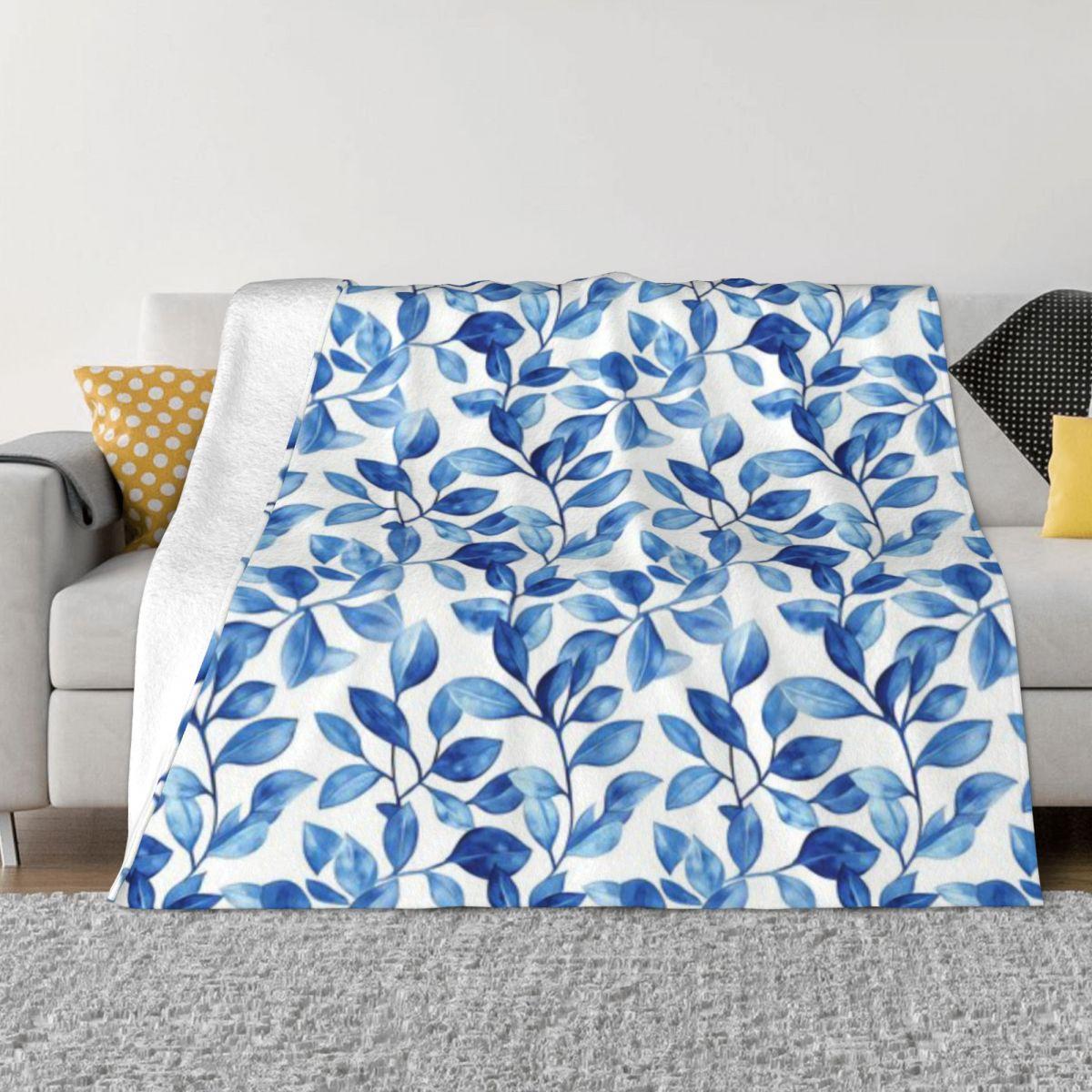 Floral Blue Poetic Escape Custom Gift An Ultra-Soft Micro Fleece Blanket 30x40in