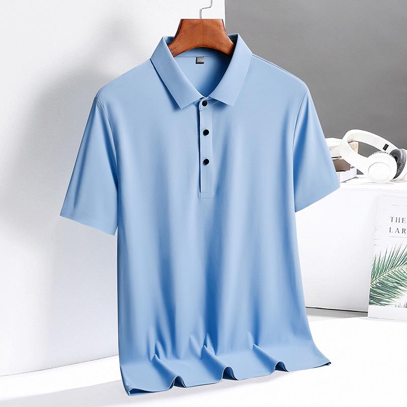 Herren 2024 Ice Silk Seamless Poloshirt - Kurzarm-Business-T-Shirt