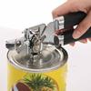Manual Can Opener Stainless Steel with Non Slip Rubber Handle and Safety Magnet for Clean and Safe Lid Removal